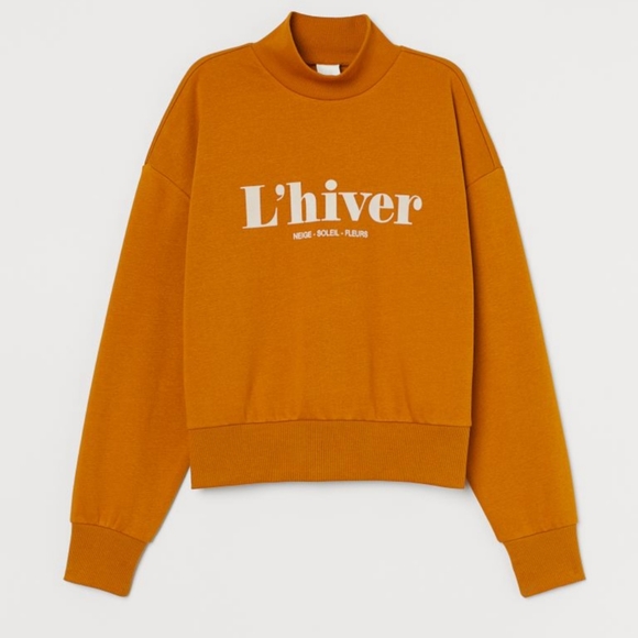 Mock turtleneck mustard sweatshirt - Picture 1 of 4